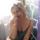 A blonde, attractive, but plump British girl speaks to us while taking a shit sitting on a toilet in 7 different scenes recorded in June of 2017. Audible pooping sounds. Presented in 720P HD. About 9 minutes.